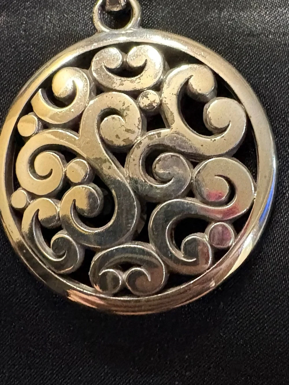 Brighton Silver-Tone Filigree Pendant Necklace